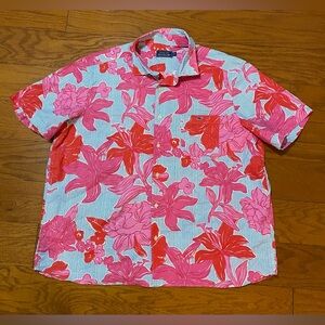 Vineyard Vines Kentucky Derby Men’s Shirt XXL 2XL Short Sleeve Button Up Floral